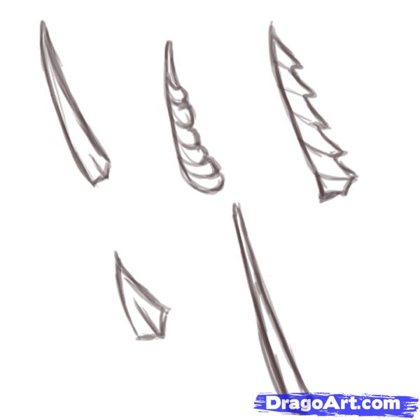 Unicorn Horn Drawing At Paintingvalley Com Explore Collection Of