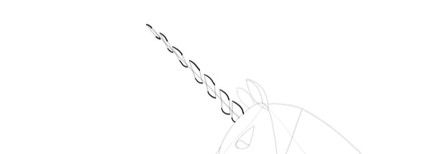 850x300 How To Draw A Unicorn Step - Unicorn Horn Drawing