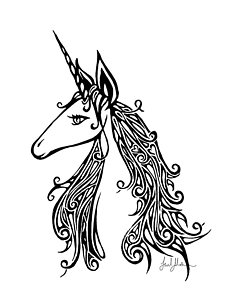 232x300 unicorn horn drawings fine art america - Unicorn Horn Drawing