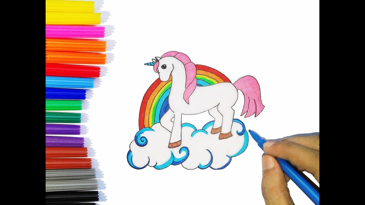 1280x720 drawing unicorn horn easy step - Unicorn Horn Drawing