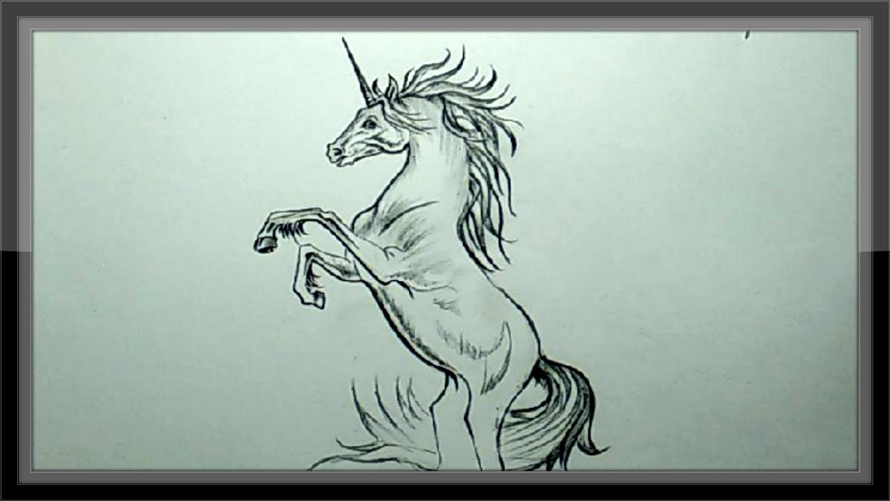 1280x720 Pencil Drawing Tutorial - Unicorn Pencil Drawing