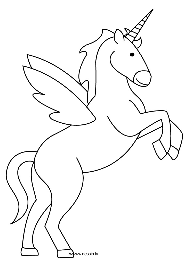 744x1052 Drawing Unicorn - Unicorn Simple Drawing