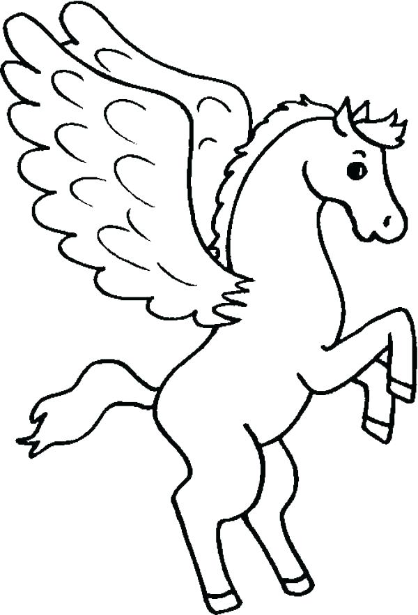 600x881 unicorn wings coloring pages cute flowers roses with cake topper - Unicorn With Wings Drawing
