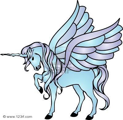 400x390 From Photobucket Flying Unicorns In Unicorn Drawing - Unicorn With Wings Drawing