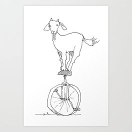 264x264 Unicycle Art Prints - Unicycle Drawing