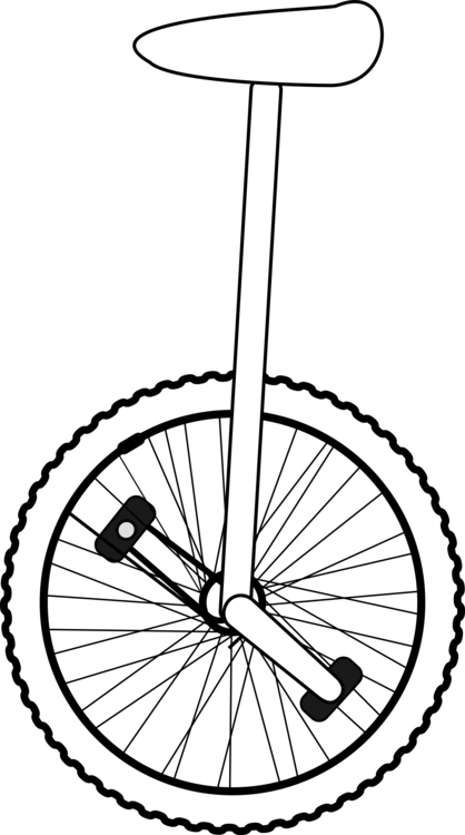 418x750 Bicycle Drawing Wheel Cc0 - Unicycle Drawing