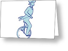 226x170 Circus Performer Riding Unicycle Drawing Digital Art - Unicycle Drawing