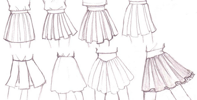 640x325 Anime, Drawing, Skirt, Uniform - Uniform Drawing