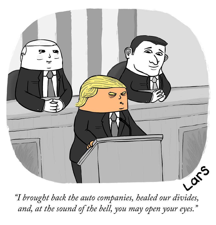 863x900 trump state of the union drawing - Union Drawing