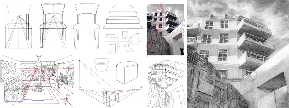 1200x450 perspective drawing lessons from unit of the complete drawing - Unit Drawing