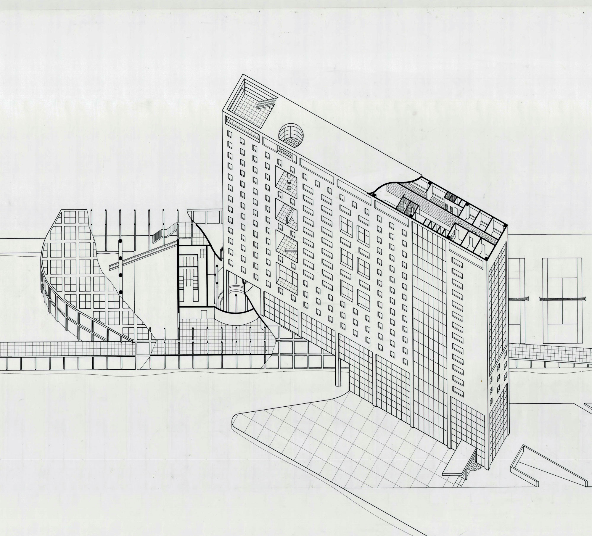 Draw unit. Рем Колхас и Заха Хадид. Рем Колхас эскизы. Рем Колхас Графика. Рем Колхас старые проекты ручная Графика.