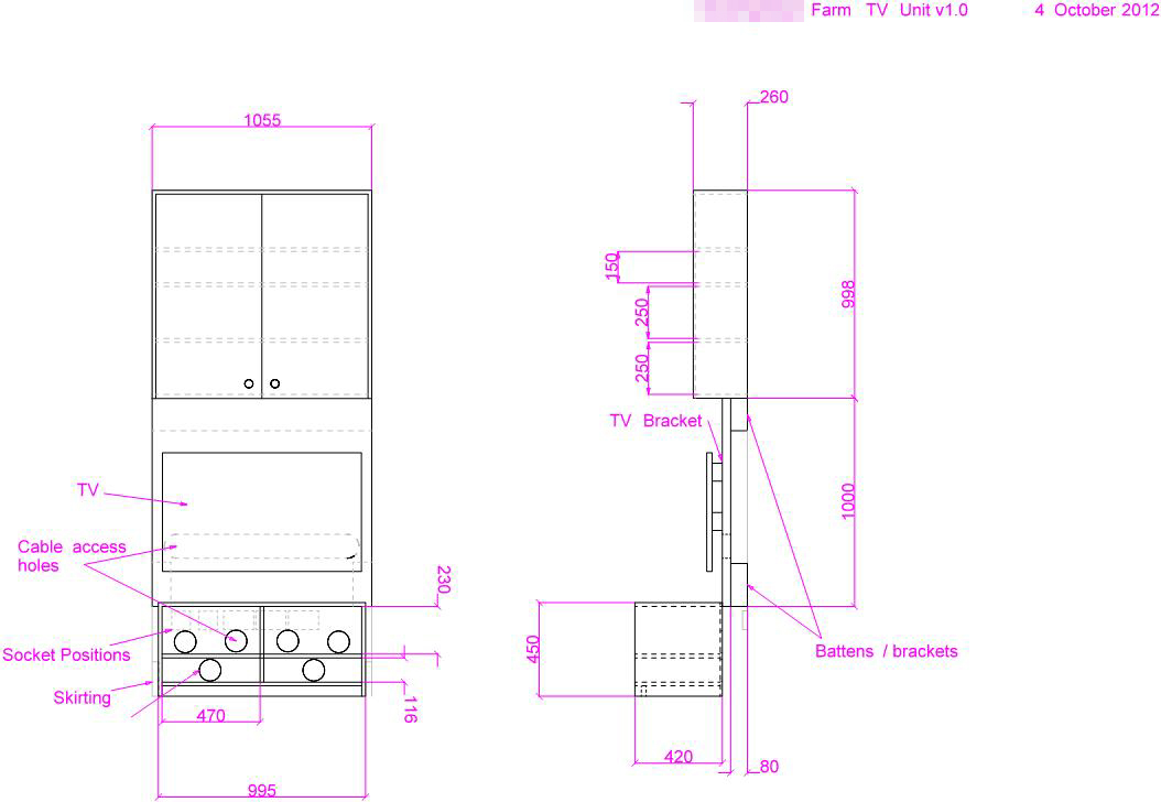 1054x728 alcove units - Unit Drawing