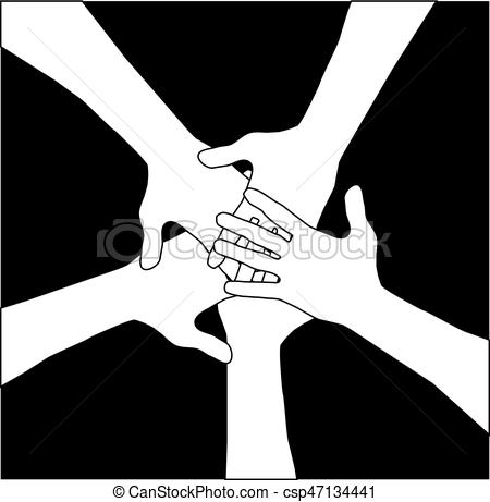 450x461 united hands - United Drawing