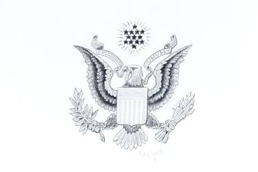 375x250 rendering of the great seal of the united states drawing - United States Drawing