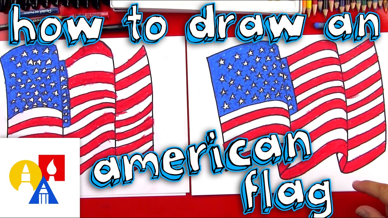 1280x720 How To Draw The American Flag - United States Flag Drawing
