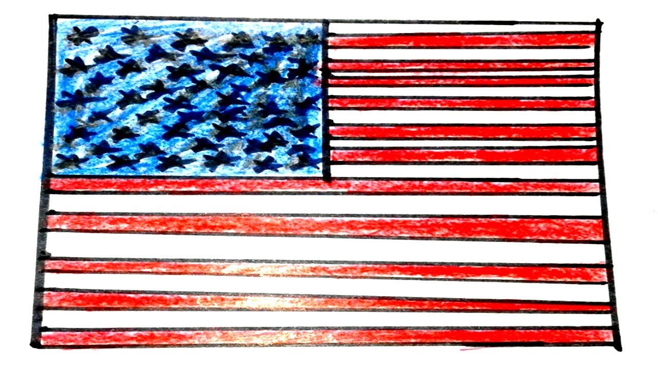 United States Flag Drawing at Explore collection