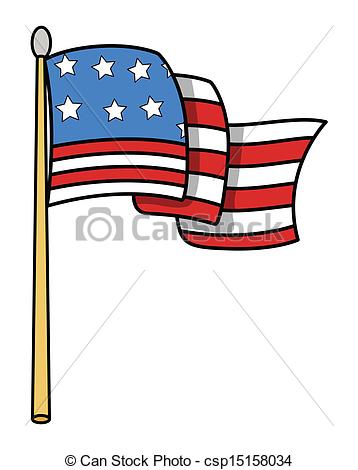 358x470 usa flag cartoon - United States Flag Drawing