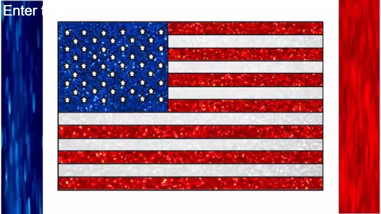 1280x720 draw usa flag glitter colors united states of america flag - United States Flag Drawing