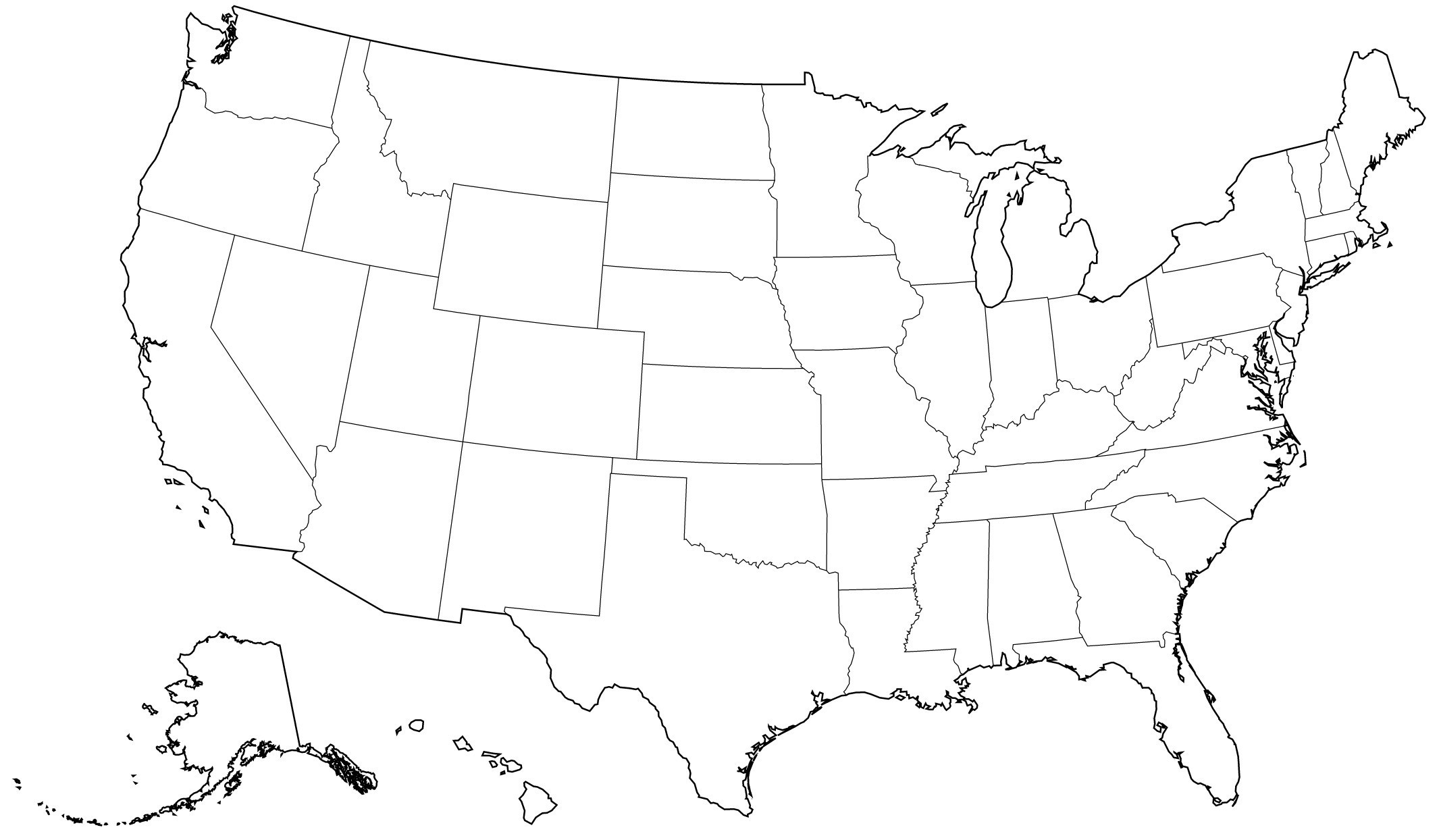 United States Outline Drawing 6 