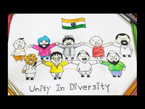 480x360 how to draw india unity in diversity poster making drawing - Unity Is Strength Drawing