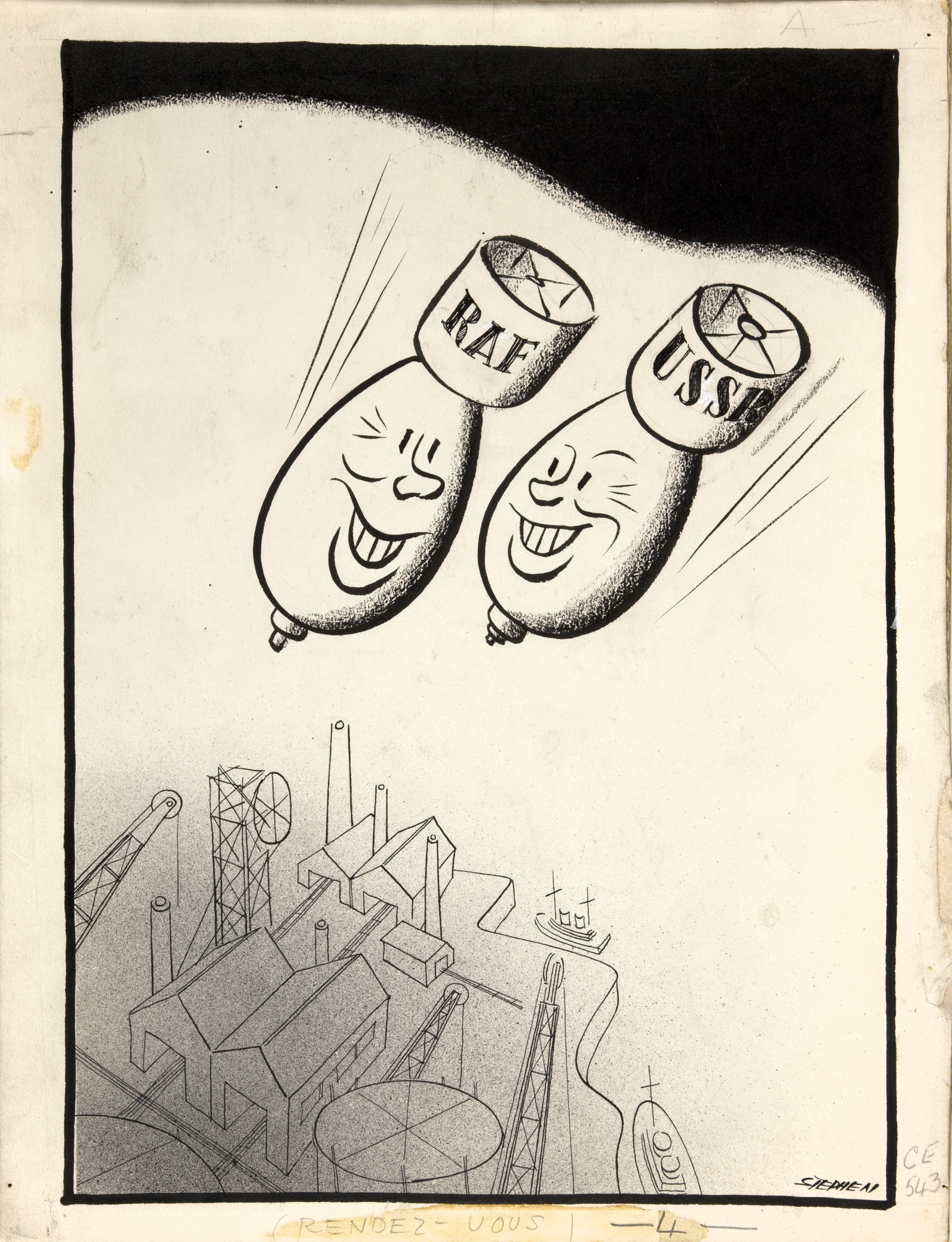 2445x3189 Unity Of Strength Ussr And Raf Bombs Falling - Unity Is Strength Drawing