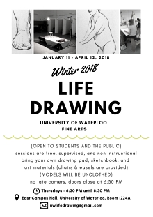220x311 Life Drawing Session Fine Arts University Of Waterloo - University Drawing
