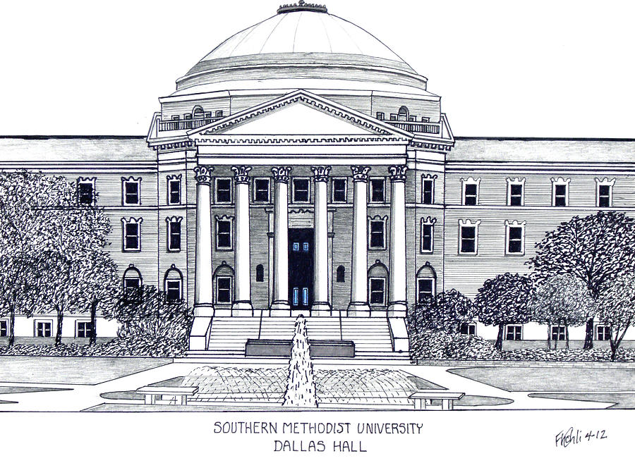 900x674 Southern Methodist University Drawing - University Drawing
