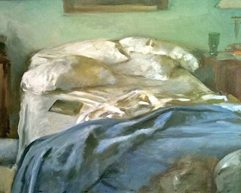 800x640 unmade bed with blue throw whitney gallery - Unmade Bed Drawing