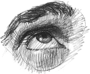 300x247 Drawing Eyes And Eye Movements - Up Drawing