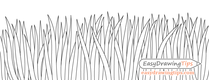 728x280 How To Draw Grass In Different Ways Tutorial - Up Drawing