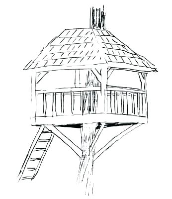 346x400 White House Drawing Easy - Up House Drawing