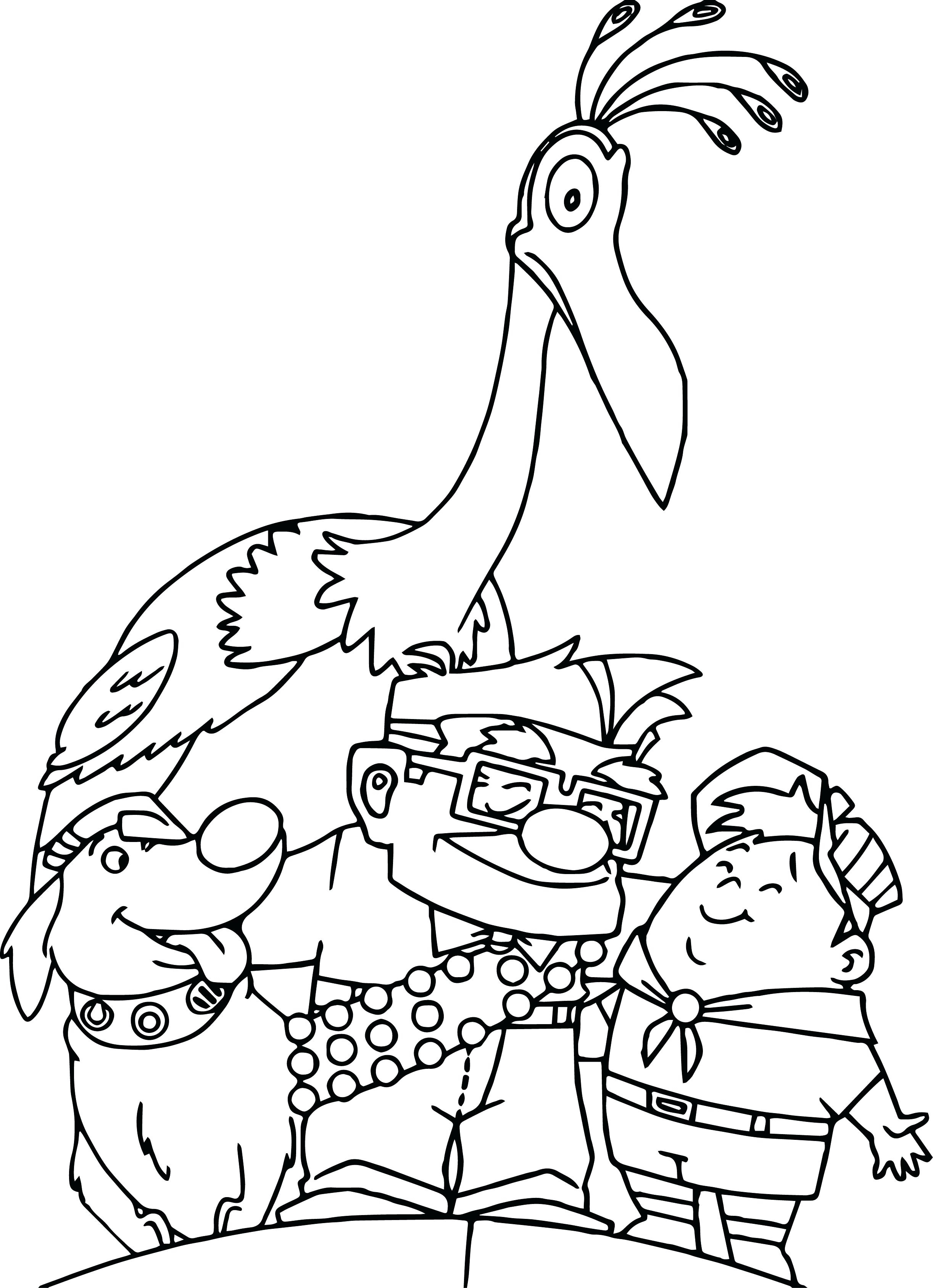 2445x3373 Disney Pixar Up Coloring Pages Carl And Ellie - Up House Drawing