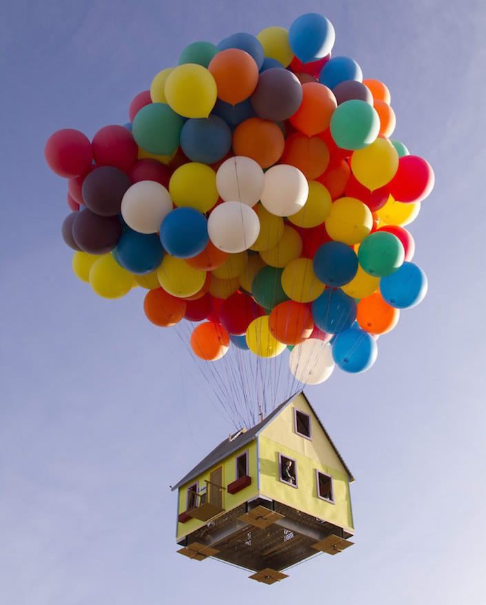 705x877 floating house from pixar - Up Movie House Drawing