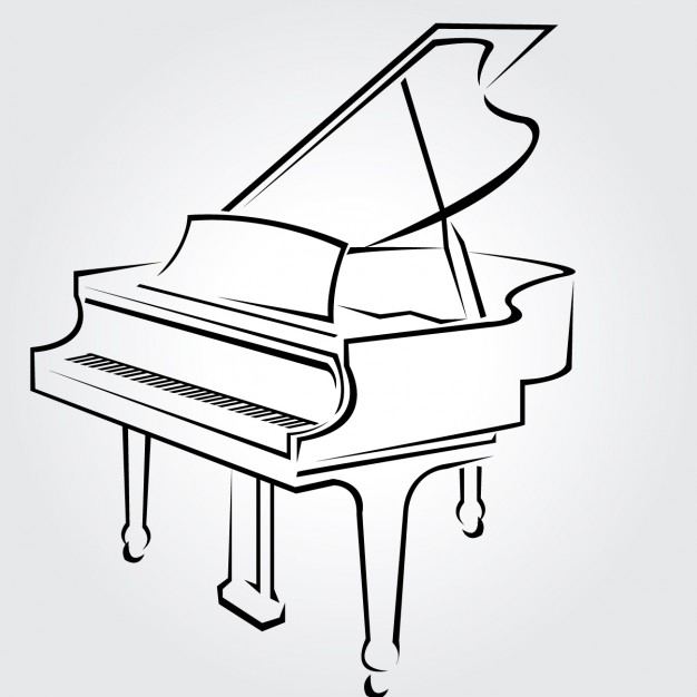 626x626 Piano Vectors, Photos And Free Download - Upright Piano Drawing
