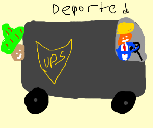 300x250 ups truck deporting mexicans drawing - Ups Truck Drawing