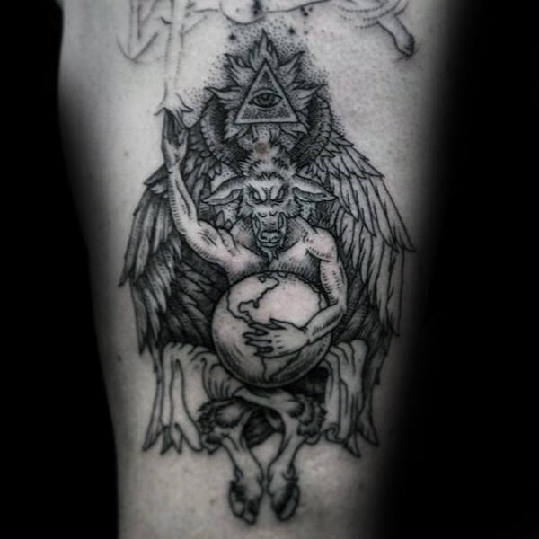 600x600 globe and baphomet ta on upside down cross drawing at com free - Upside Down Cross Drawing