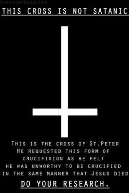 265x395 the upside down cross, not satanic simply made popular - Upside Down Cross Drawing
