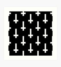 210x230 upside down cross drawing art prints redbubble - Upside Down Cross Drawing