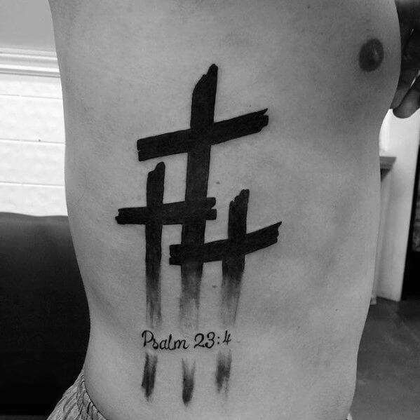 599x599 Best Cross Tattoos For Men Improb - Upside Down Cross Drawing