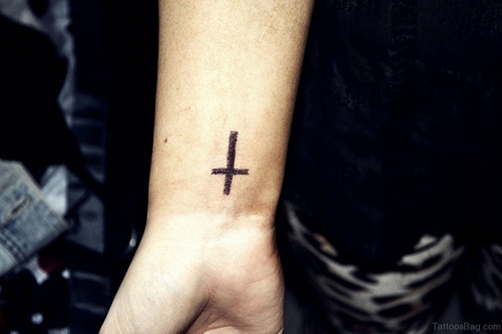 1024x682 fair upside down tattoos for wrist - Upside Down Cross Drawing