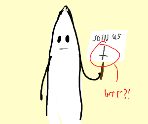 300x250 a kkk member with an upside down cross drawing - Upside Down Cross Drawing