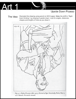 245x320 The Other Art One September Draw Art, Art Handouts, High - Upside Down Drawing Worksheet
