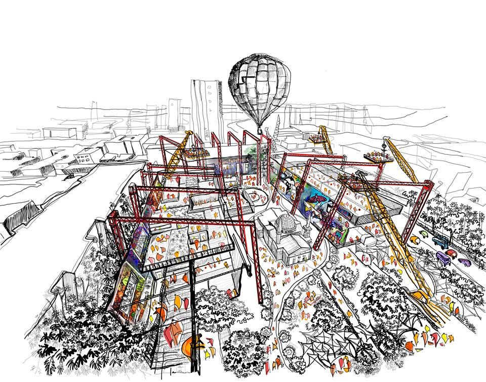 960x754 urban sketch - Urban Community Drawing