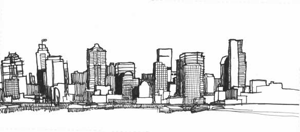 584x258 urban sketchers seattle seattle skyline - Urban Drawings