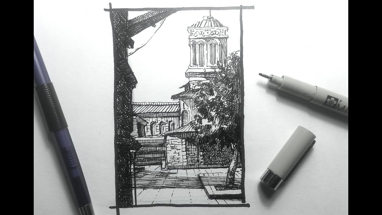 1280x720 splendid drawing the urban landscape collection - Urban Landscape Drawing