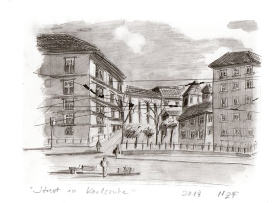 570x414 architecture print urban landscape cityscape wall art etsy - Urban Landscape Drawing