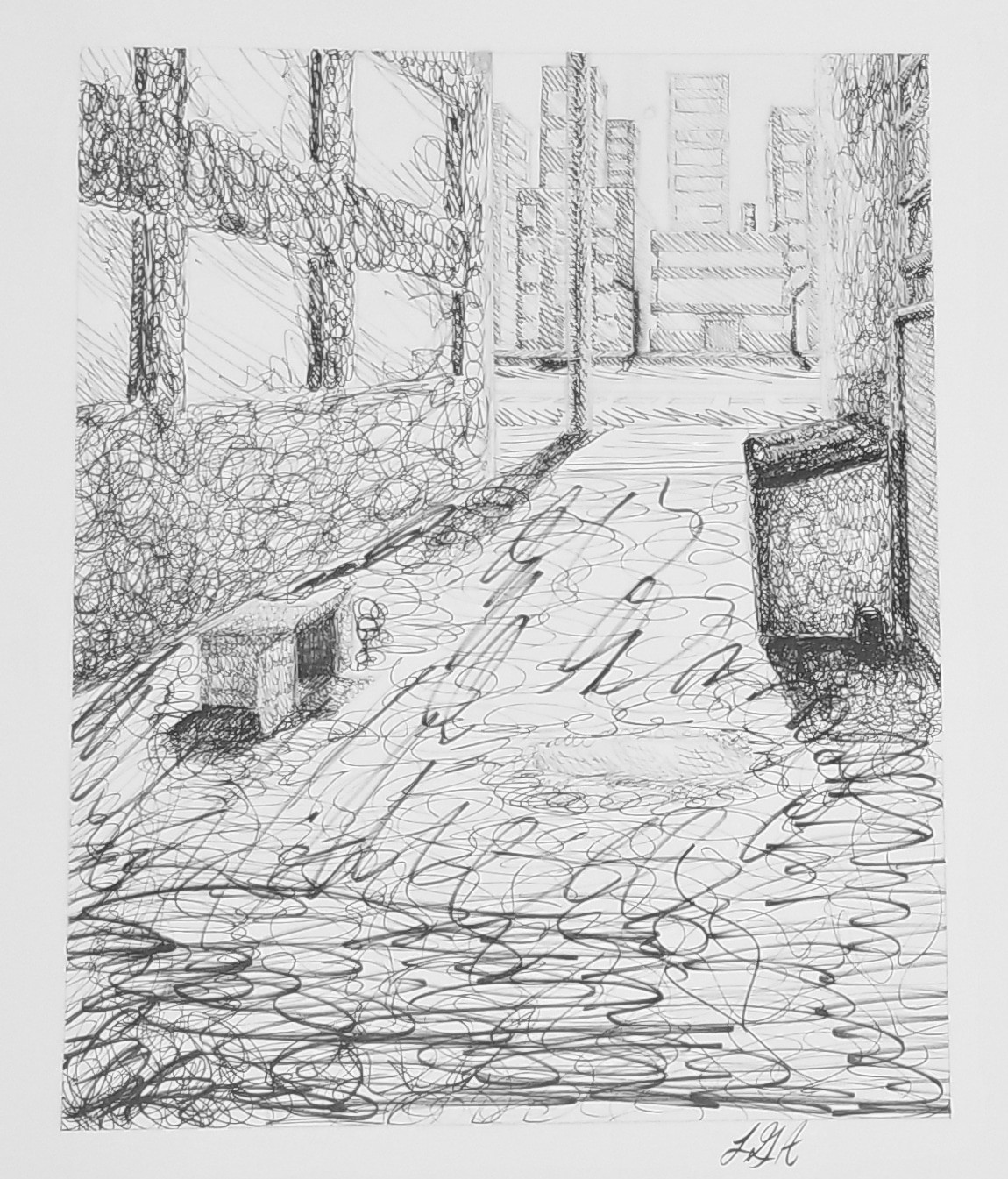 1150x1345 Artstation - Urban Landscape Drawing