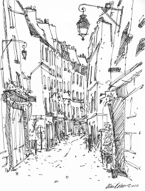 486x640 Landscape Drawings Karakalem - Urban Landscape Drawing