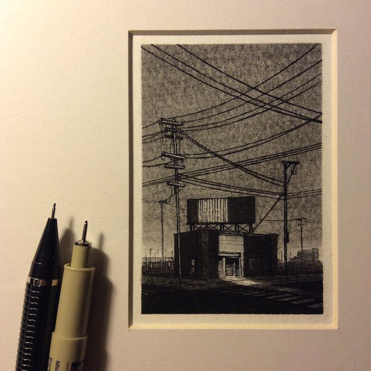 750x750 miniature drawings of urban landscapes - Urban Landscape Drawing