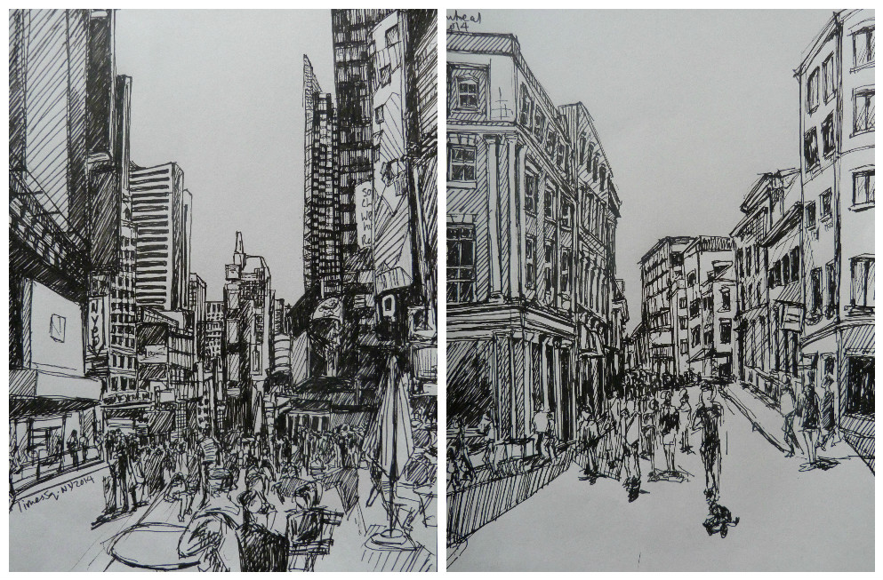 993x653 urban landscape sketches - Urban Landscape Drawing